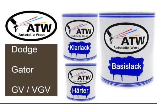 Dodge, Gator, GV / VGV: 1L Lackdose + 1L Klarlack + 500ml Härter - Set, von ATW Autoteile West.